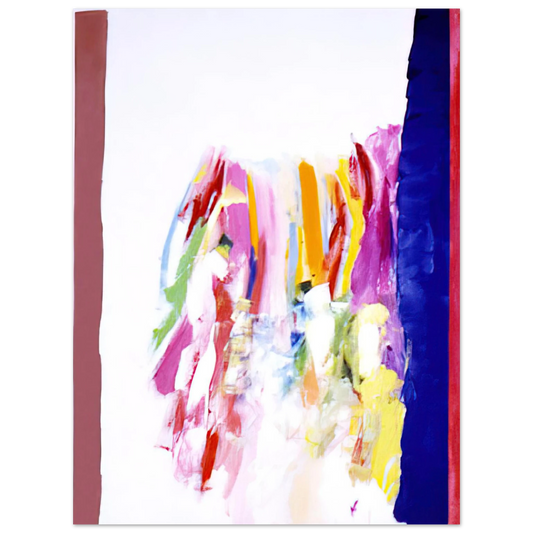 Ronnie Landfield - Jubilant Blue - 1972  75x100 cm / 30x40inches Fine Art Poster