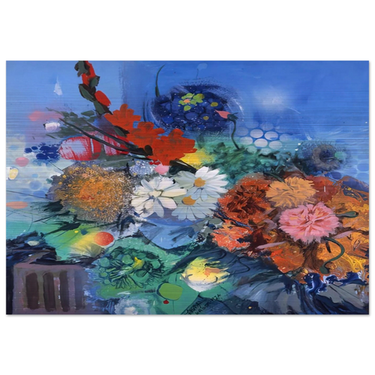 Flowers No. 2 - 1974 - Gebre Kristos Desta Brushed Aluminum Print - 70x100 cm / 28x40 inches | Gebre Kristos Desta Aluminum Print | Gebre Kristos Desta Prints