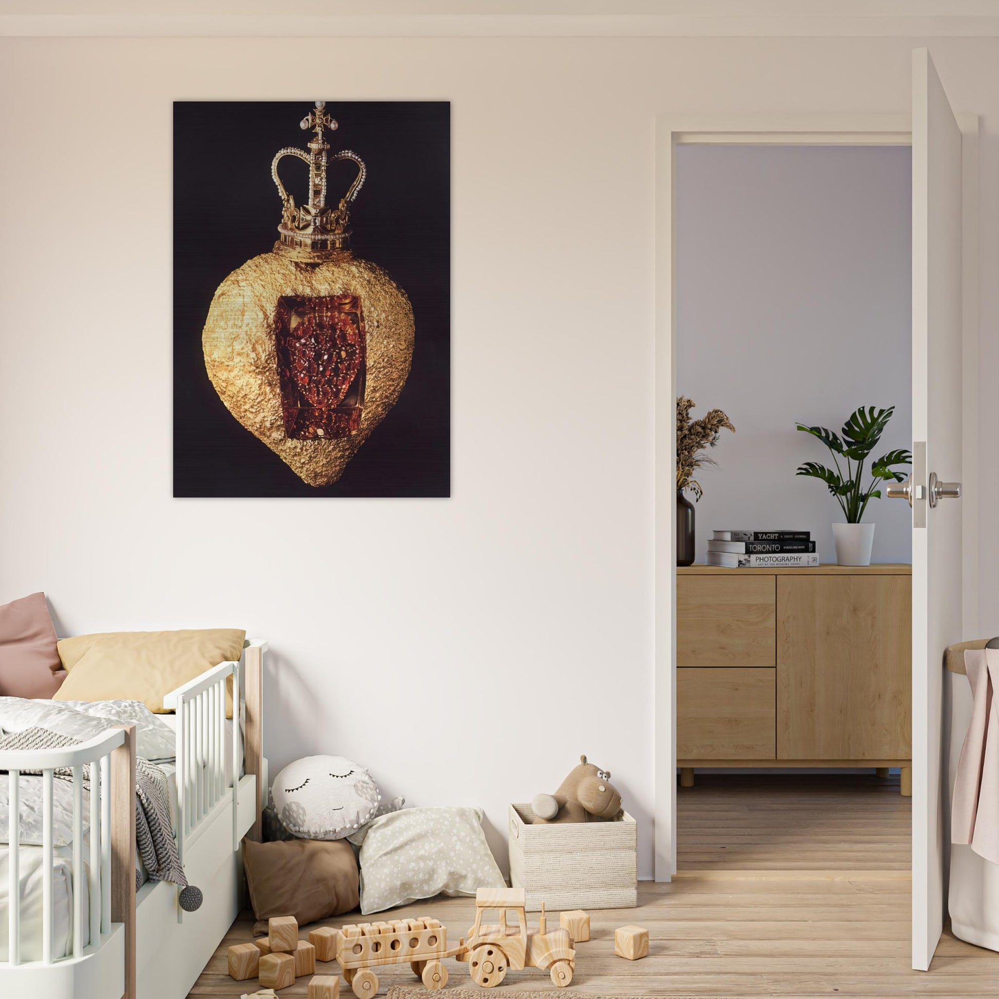 THE ROYAL HEART - Salvador Dali Brushed Aluminum Print - 70x100 cm / 28x40 inches | Salvador Dali Aluminum Print | Salvador Dali Prints