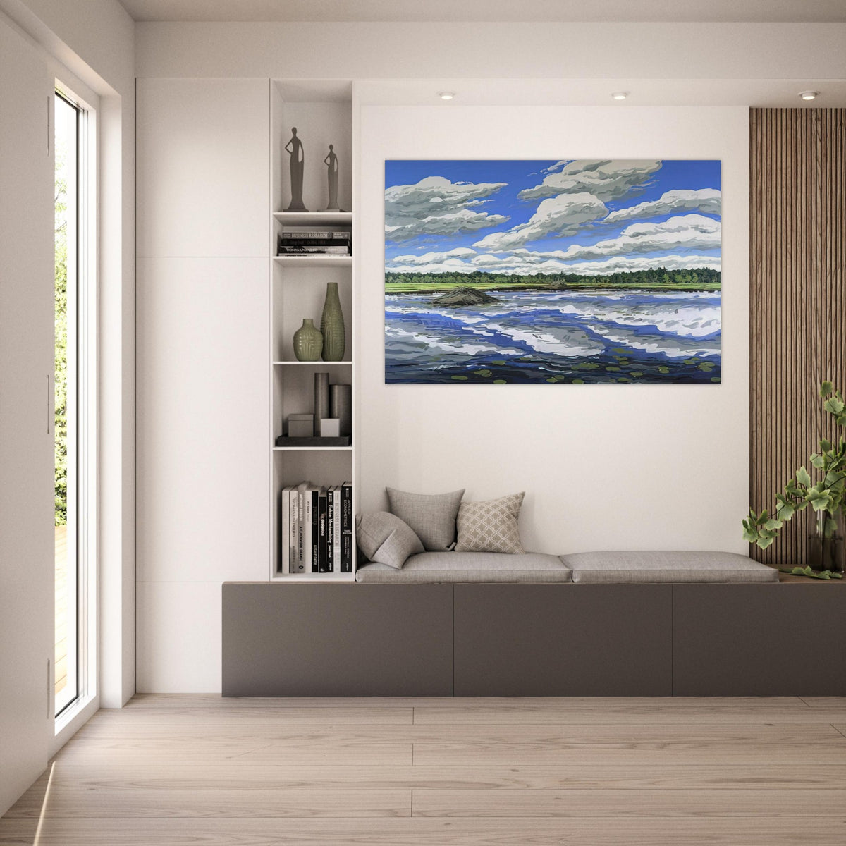 Big Flowage - 1979 - Neil Welliver Art Prints - 100x150 cm / 40x60″ inches | Neil Welliver Poster | Neil Welliver Prints