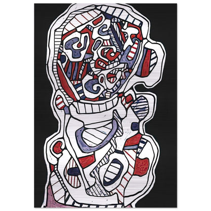TEA VII - Jean Dubuffet Brushed Aluminum Print - 70x100 cm / 28x40 inches | Jean Dubuffet Aluminum Print | Jean Dubuffet Prints