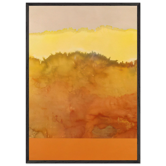 Sandman and the Angel - 1979 - Ronnie Landfield 70x100 cm / 28x40 inches Framed Art Print – Black Wooden Frame