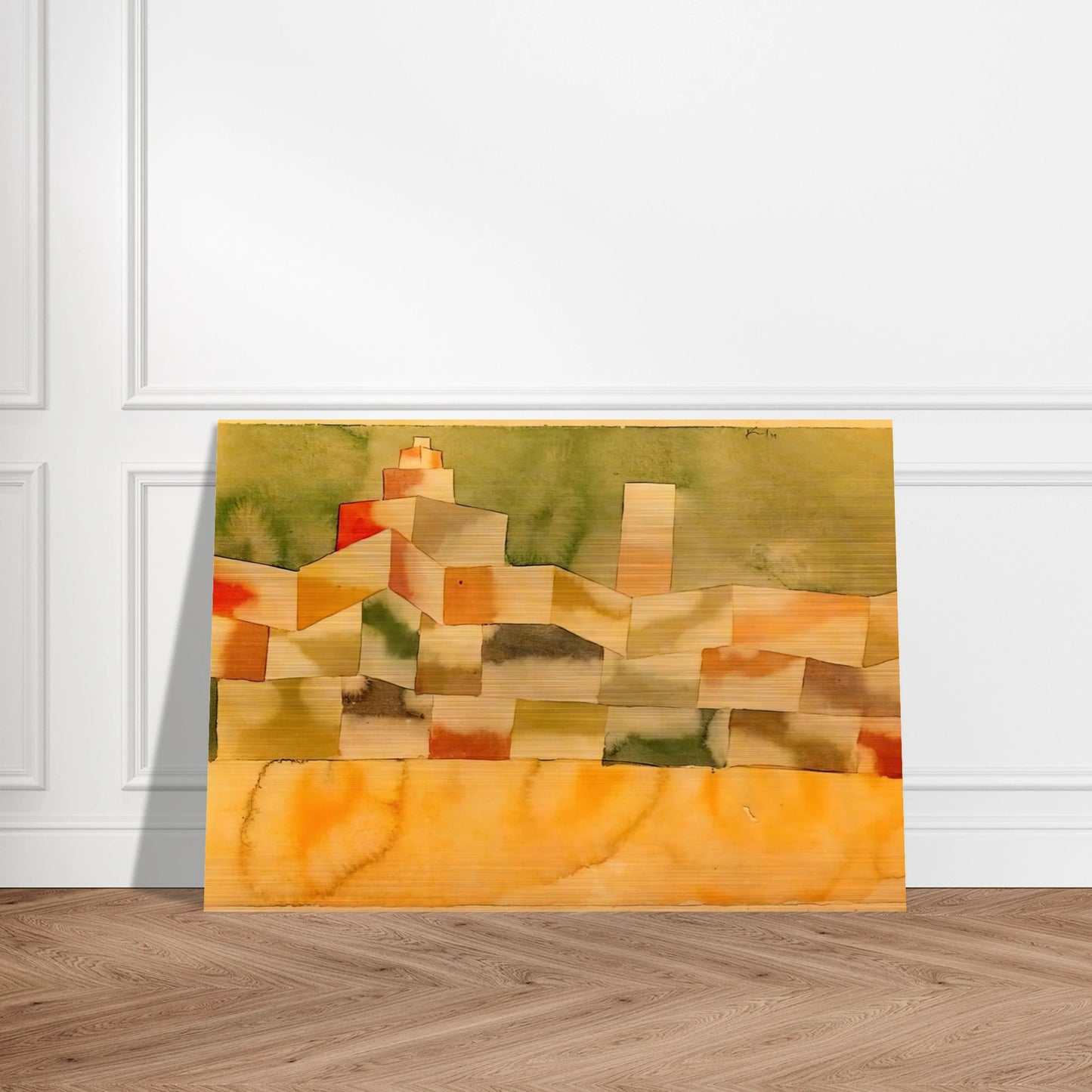 ORIENTAL ARCHITECTURE 1929 - Paul Klee Brushed Aluminum Print - 70x100 cm / 28x40 inches | Paul Klee Aluminum Print | Paul Klee Prints