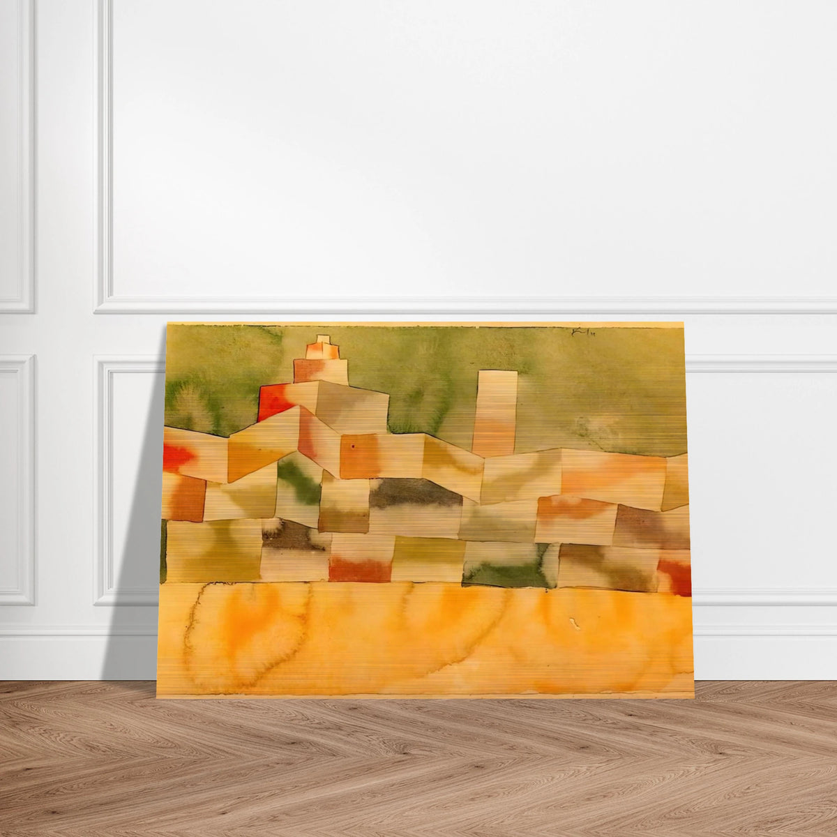 ORIENTAL ARCHITECTURE 1929 - Paul Klee Brushed Aluminum Print - 70x100 cm / 28x40 inches | Paul Klee Aluminum Print | Paul Klee Prints