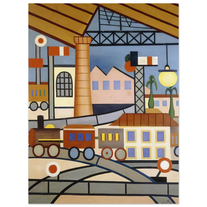 Tarsila do Amaral - A Gare  75x100 cm / 30x40inches Fine Art Poster