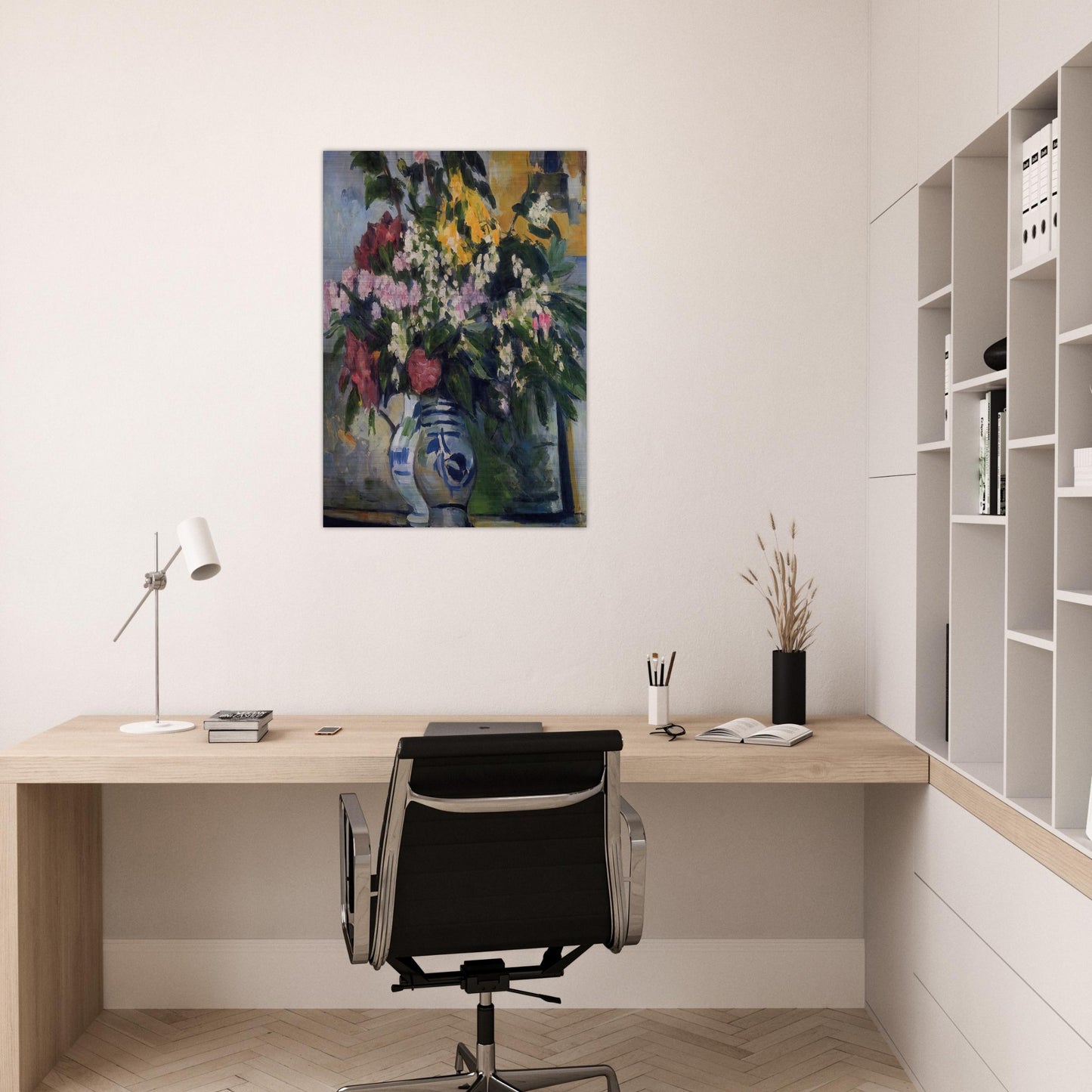 Two Vases of Flowers - Paul Cézanne Brushed Aluminum Print - 70x100 cm / 28x40 inches | Paul Cézanne Aluminum Print | Paul Cézanne Prints