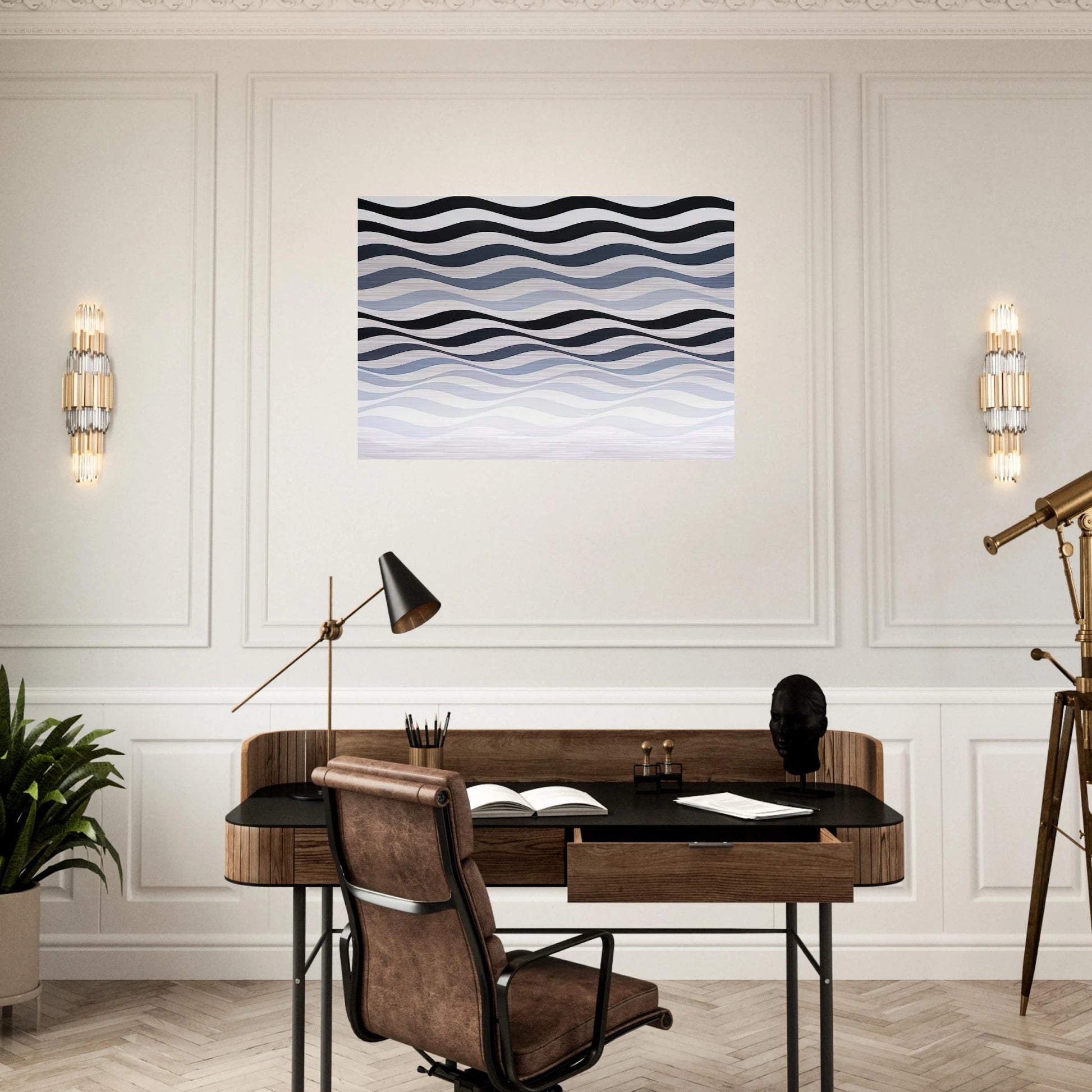 ARREST 3 1965 - Bridget Riley Brushed Aluminum Print - 70x100 cm / 28x40 inches | Bridget Riley Aluminum Print | Bridget Riley Prints