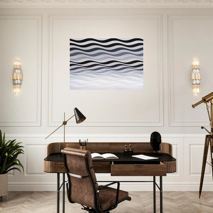 ARREST 3 1965 - Bridget Riley Brushed Aluminum Print - 70x100 cm / 28x40 inches | Bridget Riley Aluminum Print | Bridget Riley Prints