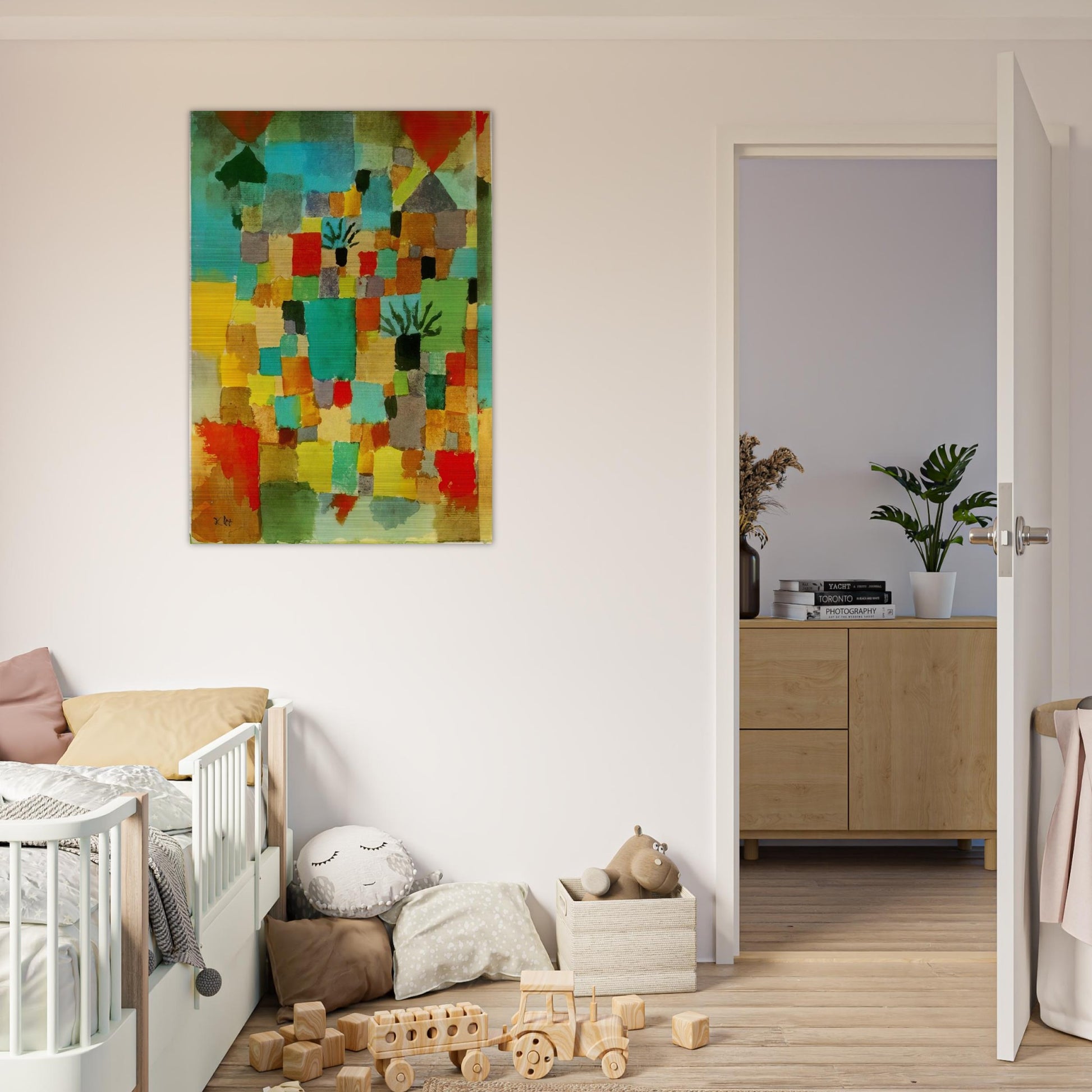SOUTHERN TUNISIAN GARDENS 1919 - Paul Klee Brushed Aluminum Print - 70x100 cm / 28x40 inches | Paul Klee Aluminum Print | Paul Klee Prints