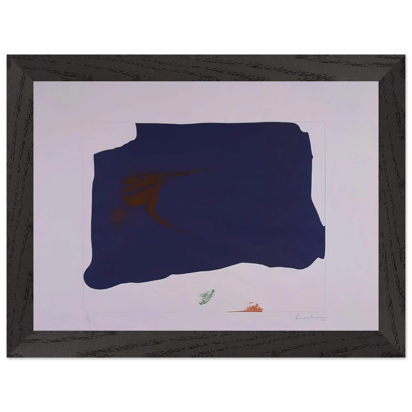 Helen Frankenthaler - Variation II on Mauve Corner - 1969 Wall art - 30x30 cm / 12x12 inches - Fine Art Poster-canvas - -