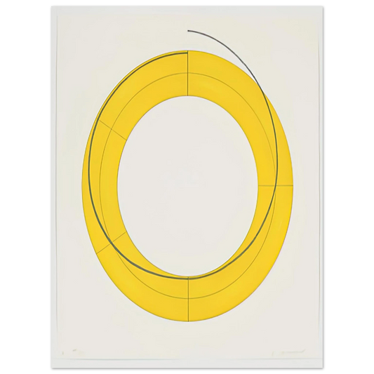 Robert Mangold - RING A YELLOW 2010  75x100 cm / 30x40inches Fine Art Poster