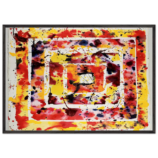 Untitled Mandala - Sam Francis 70x100 cm / 28x40 inches Framed Art Print – Black Wooden Frame