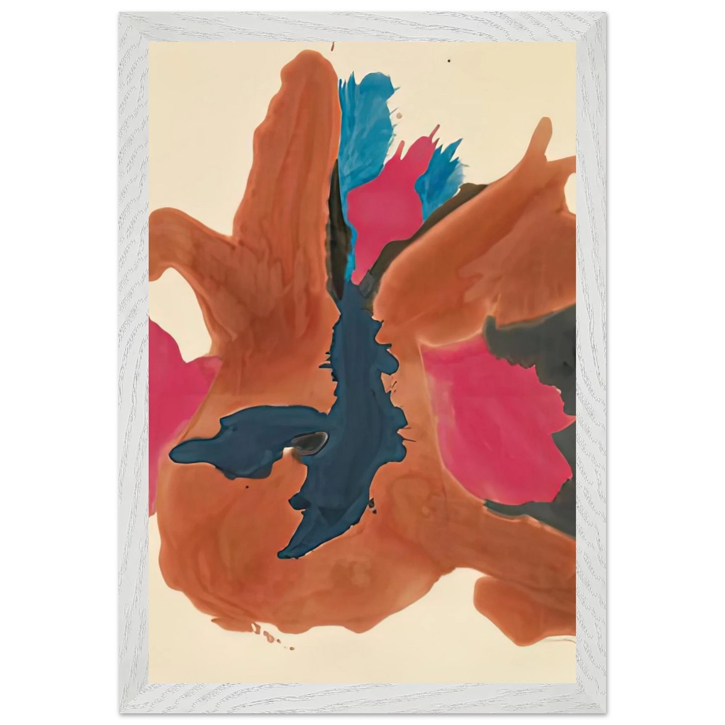 Helen Frankenthaler - Pink Lady, 1963- Wall Art - 21x29.7 cm / 8x12" - Premium Wooden Framed Poster With Fine Art Paper-canvas - Wood frame