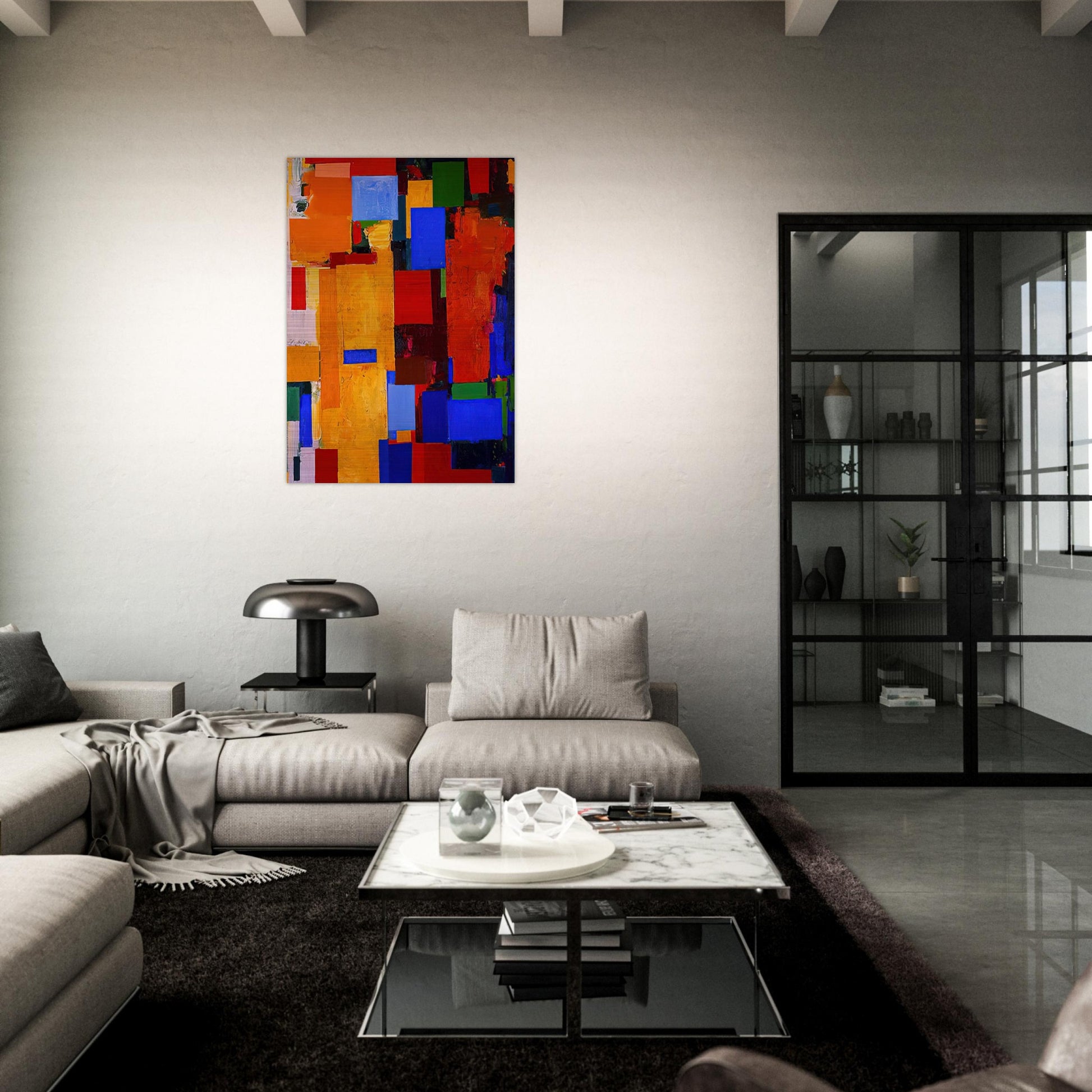 Equinox - Hans Hofmann Brushed Aluminum Print - 70x100 cm / 28x40 inches | Hans Hofmann Aluminum Print | Hans Hofmann Prints