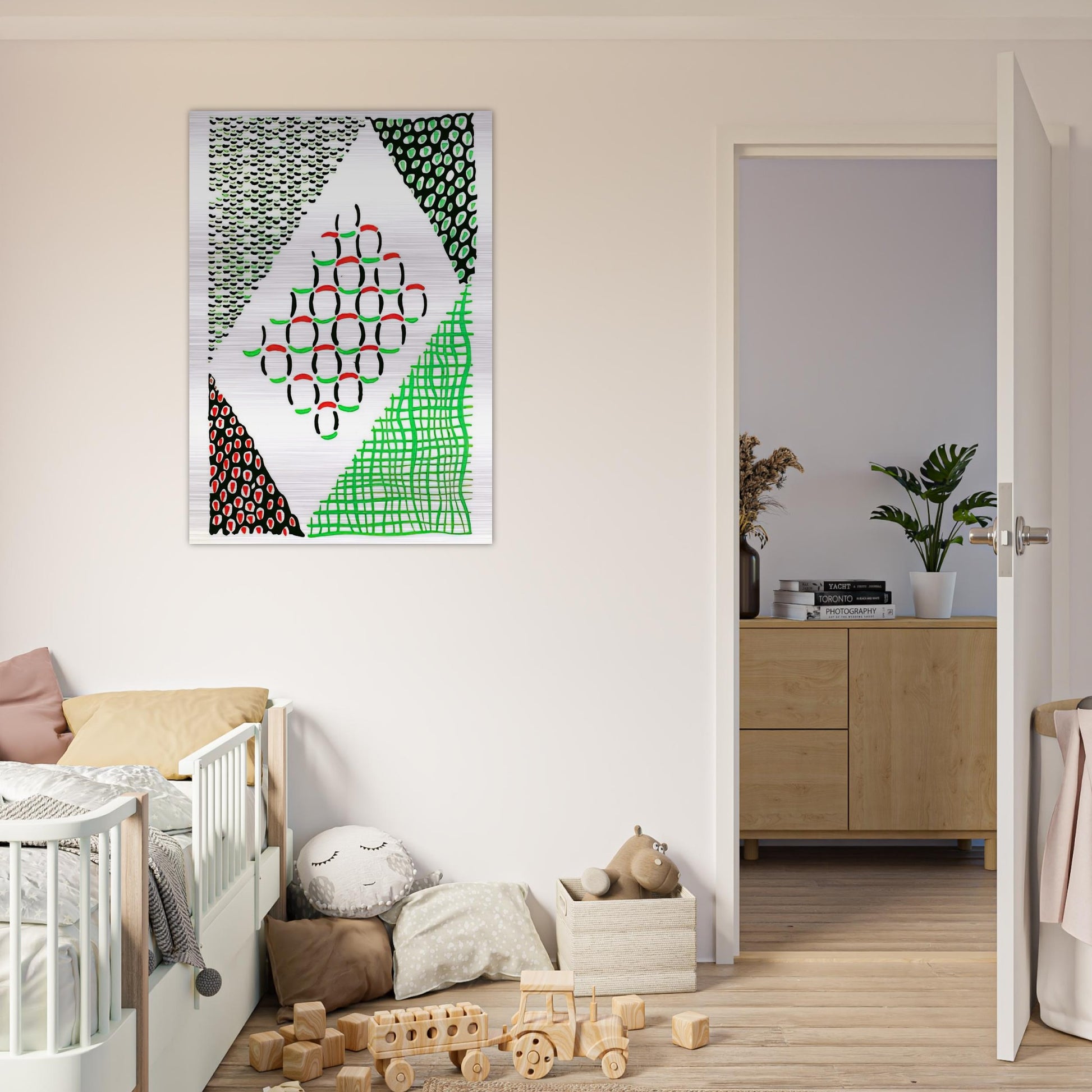 COMPOSITION 19 - Sonia Delaunay Brushed Aluminum Print - 70x100 cm / 28x40 inches | Sonia Delaunay Aluminum Print | Sonia Delaunay Prints