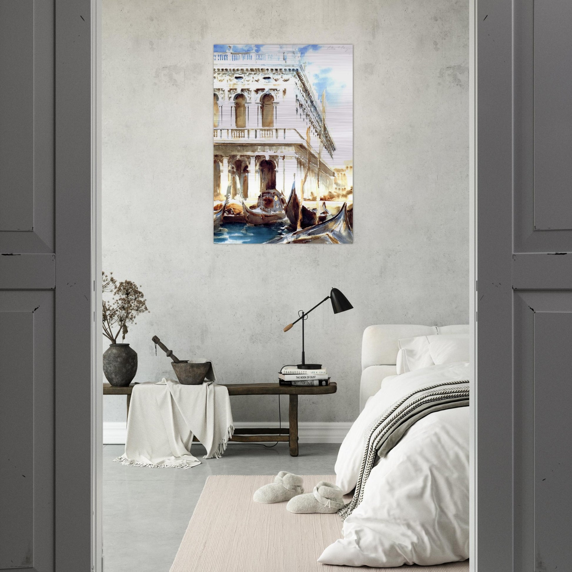 The Libreria - John Singer Sargent Brushed Aluminum Print - 70x100 cm / 28x40 inches | John Singer Sargent Aluminum Print | John Singer Sargent Prints