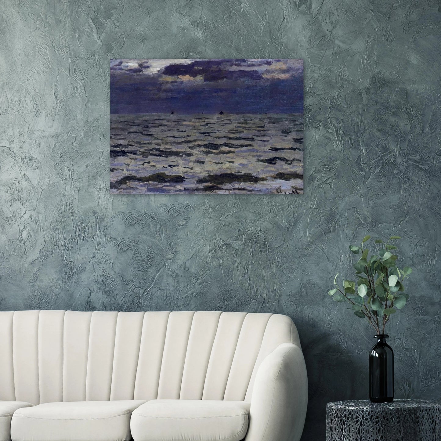 Seascape - claude monet Brushed Aluminum Print - 70x100 cm / 28x40 inches | claude monet Aluminum Print | claude monet Prints