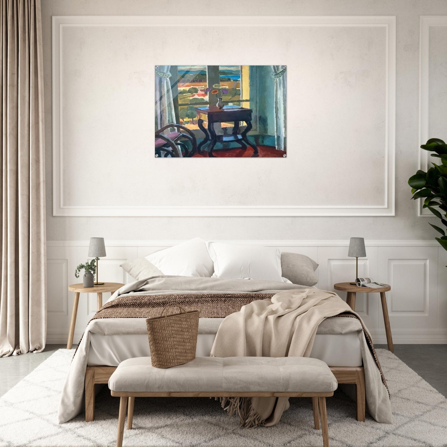 INTERIOR WITH A TABLE 1921 - Vanessa Bell Acrylic Print - 70x100 cm / 28x40″ inches
