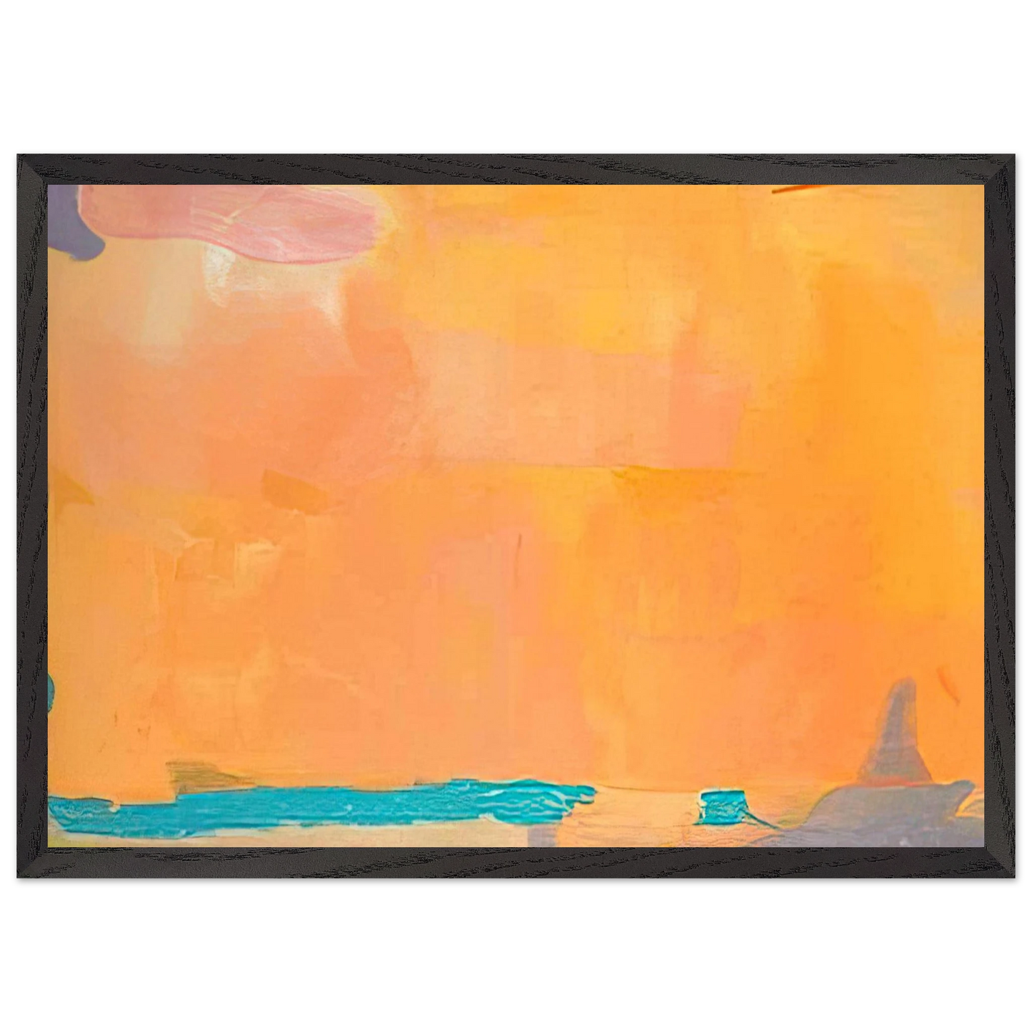 Helen Frankenthaler - Royal Fireworks - 1975 Wall art - 60x80 cm / 24x32 inches - Premium Wooden Framed Poster With Fine Art Paper-canvas - Wood frame