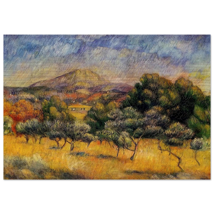 Mount Sainte Victoire - Pierre-Auguste Renoir Brushed Aluminum Print - 70x100 cm / 28x40 inches | Pierre-Auguste Renoir Aluminum Print | Pierre-Auguste Renoir Prints