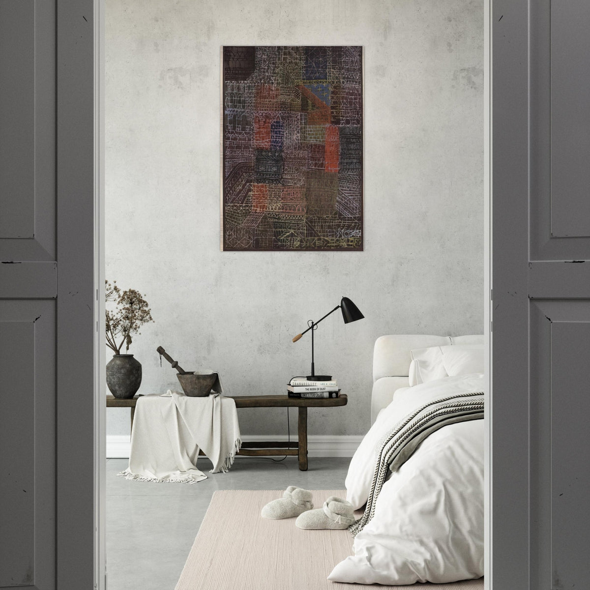 STRUCTURAL II 1924 - Paul Klee Brushed Aluminum Print - 70x100 cm / 28x40 inches | Paul Klee Aluminum Print | Paul Klee Prints