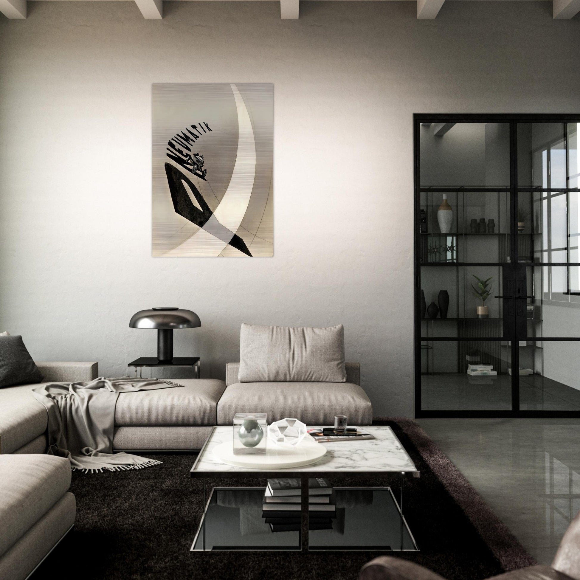 Pneumatik - Laszlo Moholy-Nagy Brushed Aluminum Print - 70x100 cm / 28x40 inches | Laszlo Moholy-Nagy Aluminum Print | Laszlo Moholy-Nagy Prints