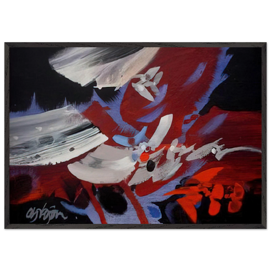 VIENTOS 1989 - Alejandro Obregon 70x100 cm / 28x40 inches Framed Art Print – Black Wooden Frame