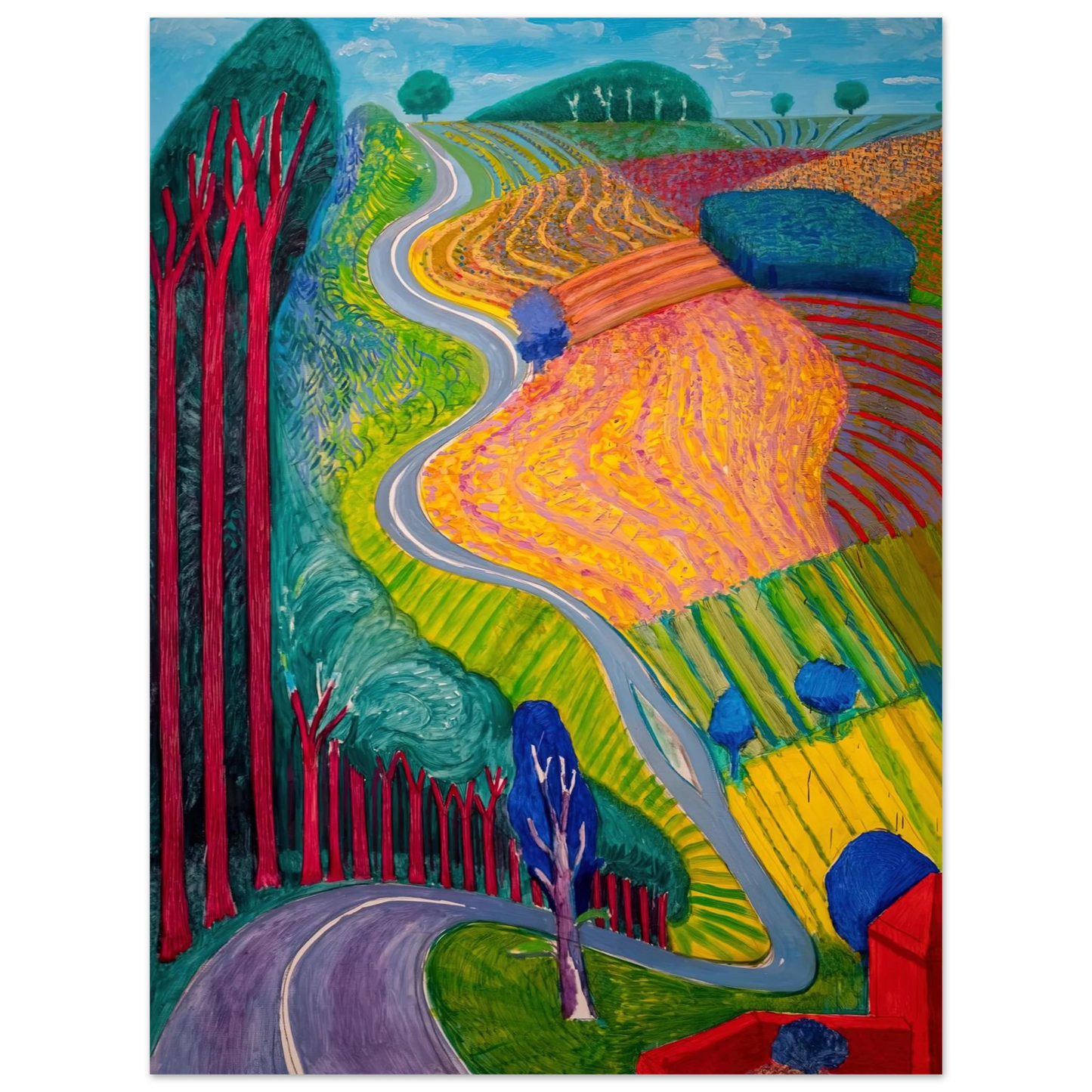 David Hockney - David Hockney Wall art - 13x18 cm / 5x7 inches - Fine Art Poster-canvas - -