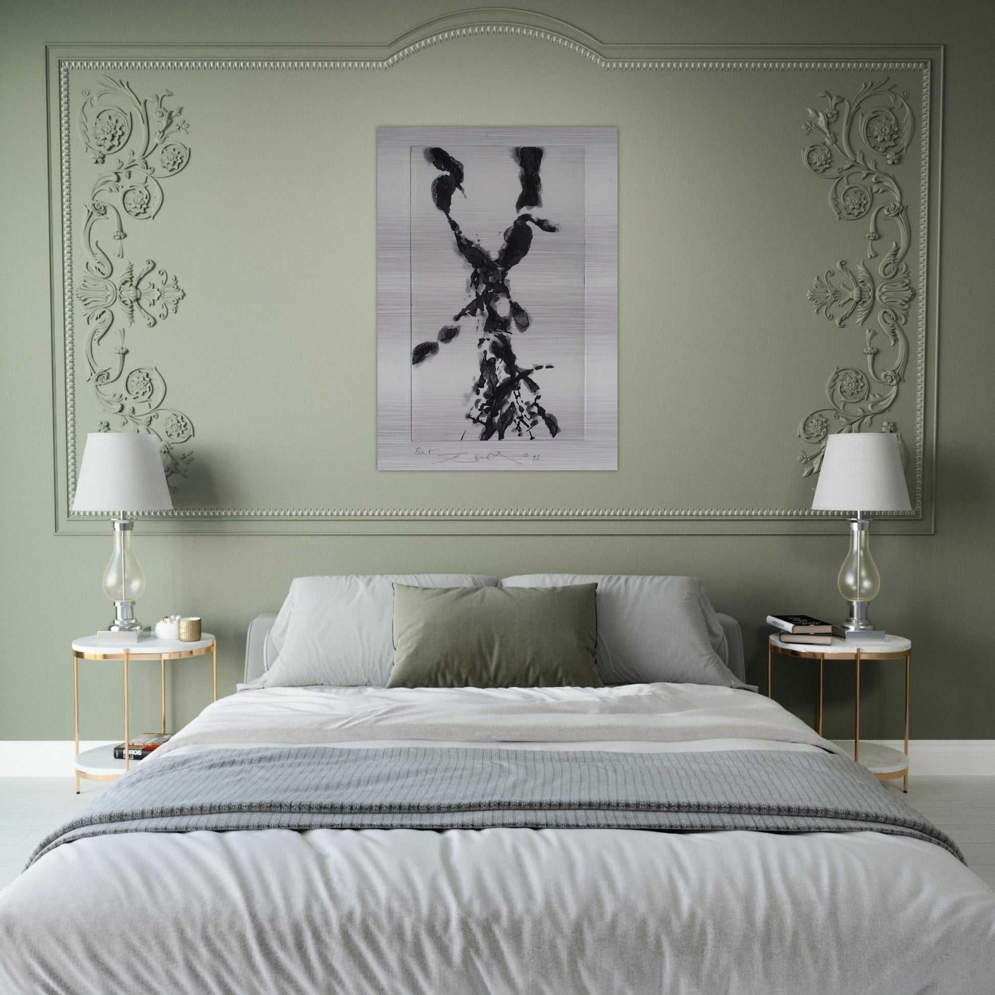 TO STOP THE CRY 1994 - Zao Wou-Ki Brushed Aluminum Print - 70x100 cm / 28x40 inches | Zao Wou-Ki Aluminum Print | Zao Wou-Ki Prints