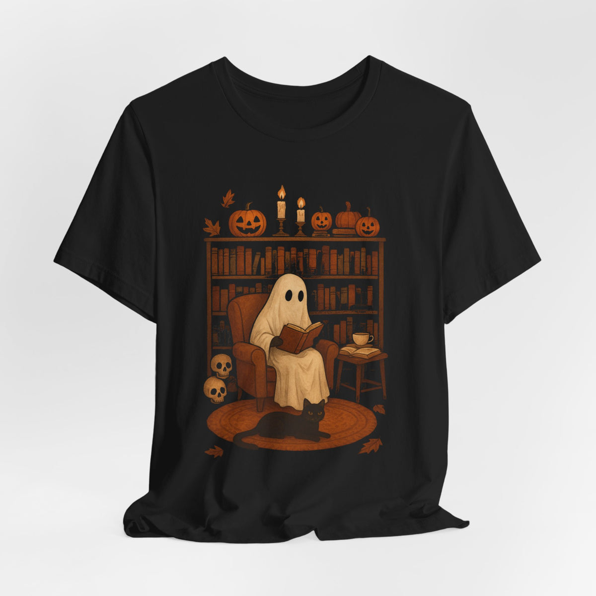Vintage-Geisterbibliothek für Bücherliebhaber – Gruselig und stimmungsvoll für Halloween