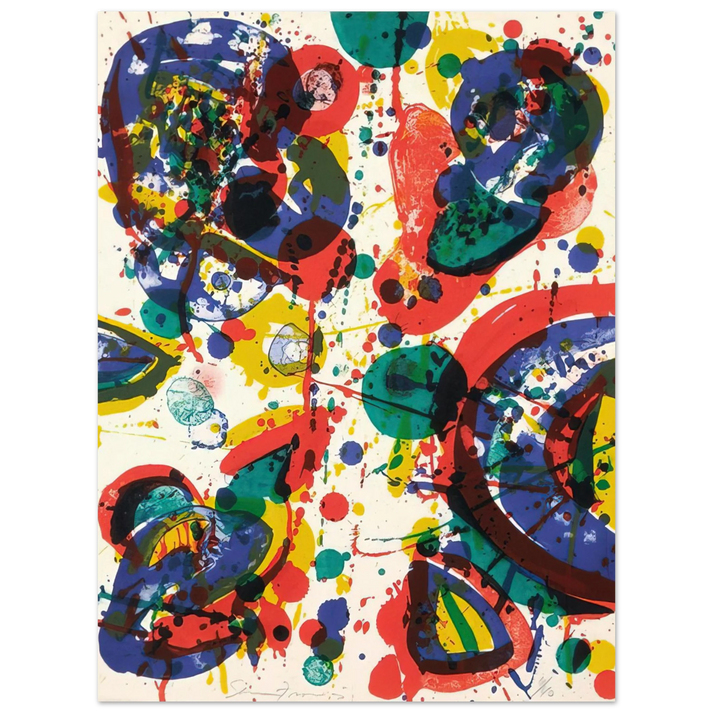Sam Francis - Firework  75x100 cm / 30x40inches Fine Art Poster