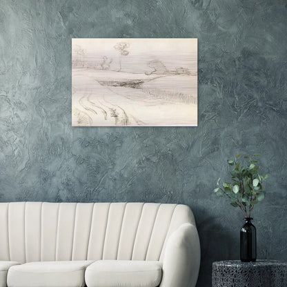 Little Stream Surrounded by Bushes - Vincent van Gogh Brushed Aluminum Print - 70x100 cm / 28x40 inches | Vincent van Gogh Aluminum Print | Vincent van Gogh Prints