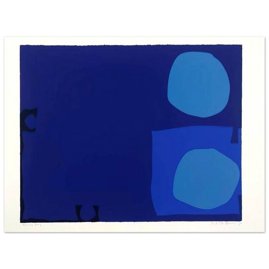 Patrick Heron - Four Blues Two Discs - 1970  75x100 cm / 30x40inches Fine Art Poster