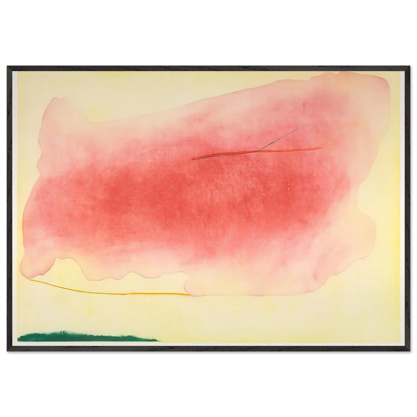 Helen Frankenthaler - Nepenthe - 1972 Wall art - 21x29.7 cm / 8x12" - Premium Wooden Framed Poster With Fine Art Paper - Black frame