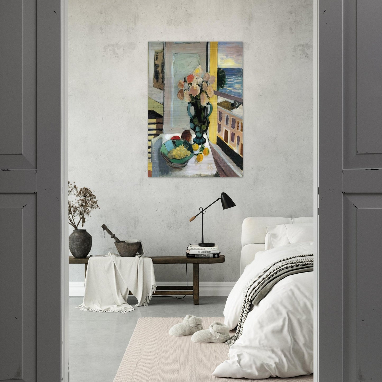 FLOWERS IN FRONT OF A WINDOW 1922 - Henri Matisse Brushed Aluminum Print - 70x100 cm / 28x40 inches | Henri Matisse Aluminum Print | Henri Matisse Prints