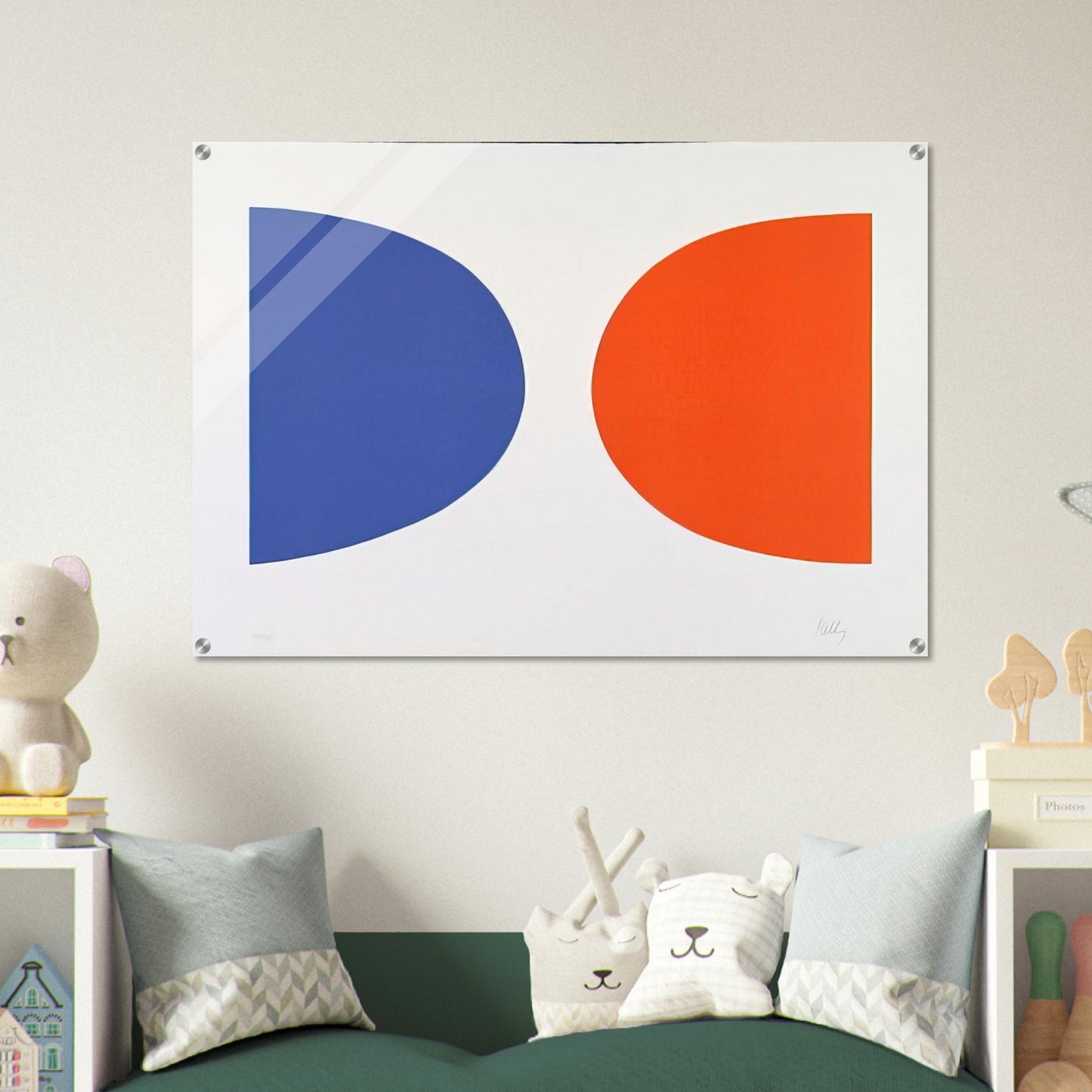 Blue and Orange from Suite of Twenty-Seven Color Lithographs - Ellsworth Kelly Acrylic Print - 70x100 cm / 28x40″ inches