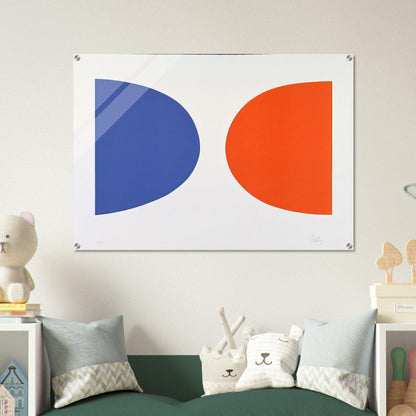 Blue and Orange from Suite of Twenty-Seven Color Lithographs - Ellsworth Kelly Acrylic Print - 70x100 cm / 28x40″ inches