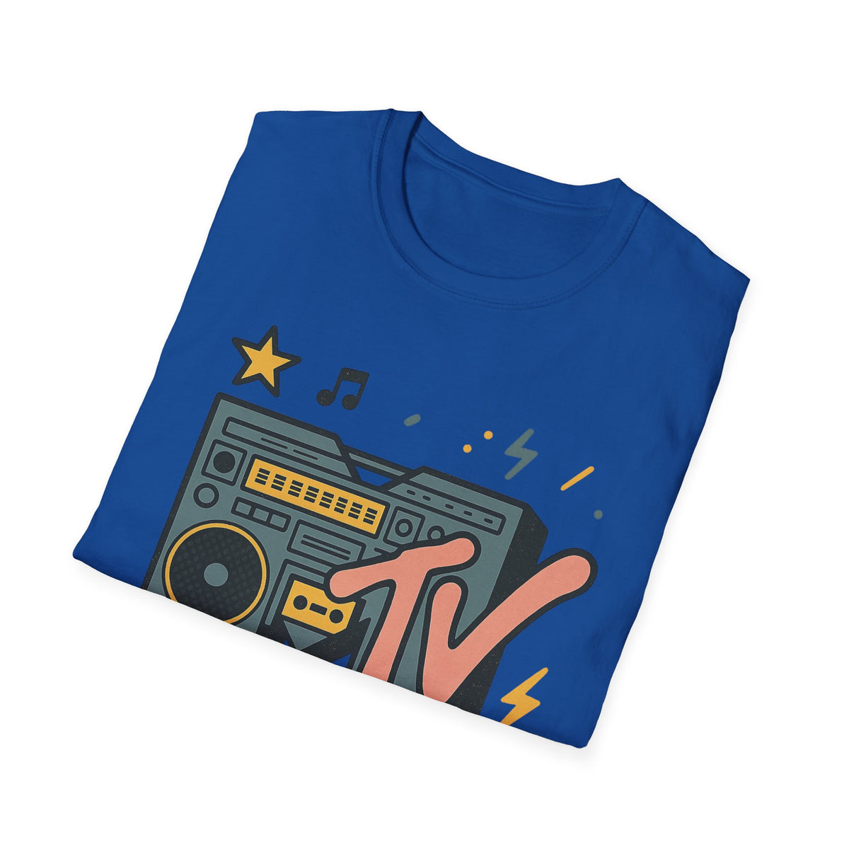 Retro MTV Vintage Leopardenmuster Musikfernsehen Grafik T-Shirt 80er 90er Throwback Unisex Band Shirt Animal Print Rock Style T-Shirt