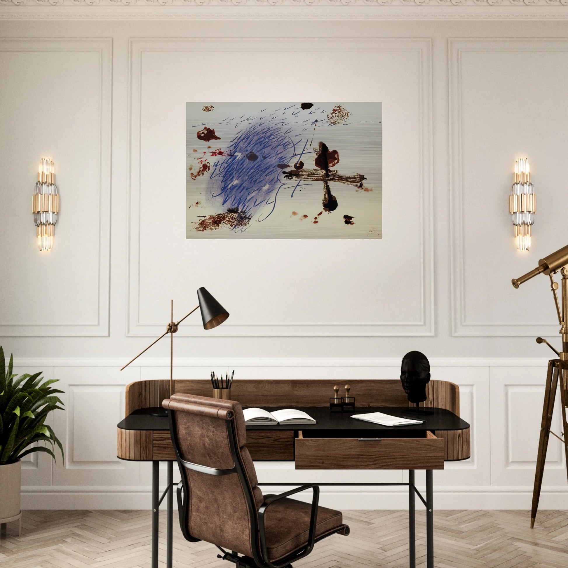 BAN DE LOO COLOGNE 1972 - Antoni Tapies Brushed Aluminum Print - 70x100 cm / 28x40 inches | Antoni Tapies Aluminum Print | Antoni Tapies Prints