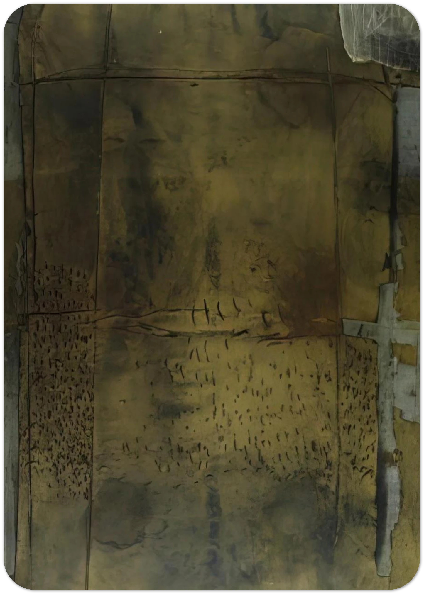 GREY OCHRE 1958 By Antoni Tapies Pack of 10 Post Cards | Antoni Tapies Post Cards | A6 (10.5 x 14.8 cm) - 4.1 x 5.8 inches