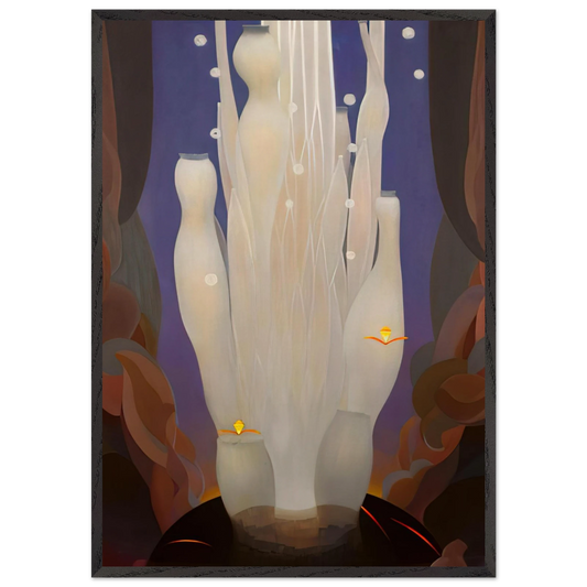 Fire Sounds - 1930 - Agnes Lawrence Pelton 70x100 cm / 28x40 inches Framed Art Print – Black Wooden Frame