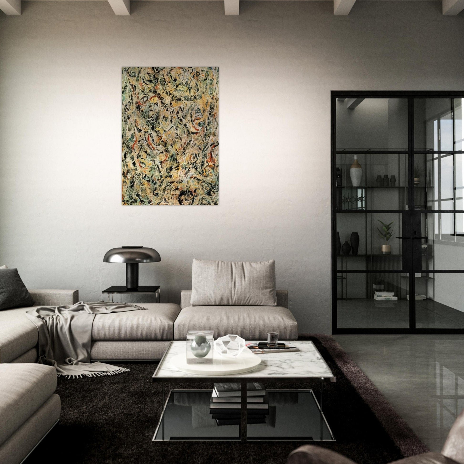 EYES IN THE HEAT 1946 - Jackson Pollock Brushed Aluminum Print - 70x100 cm / 28x40 inches | Jackson Pollock Aluminum Print | Jackson Pollock Prints