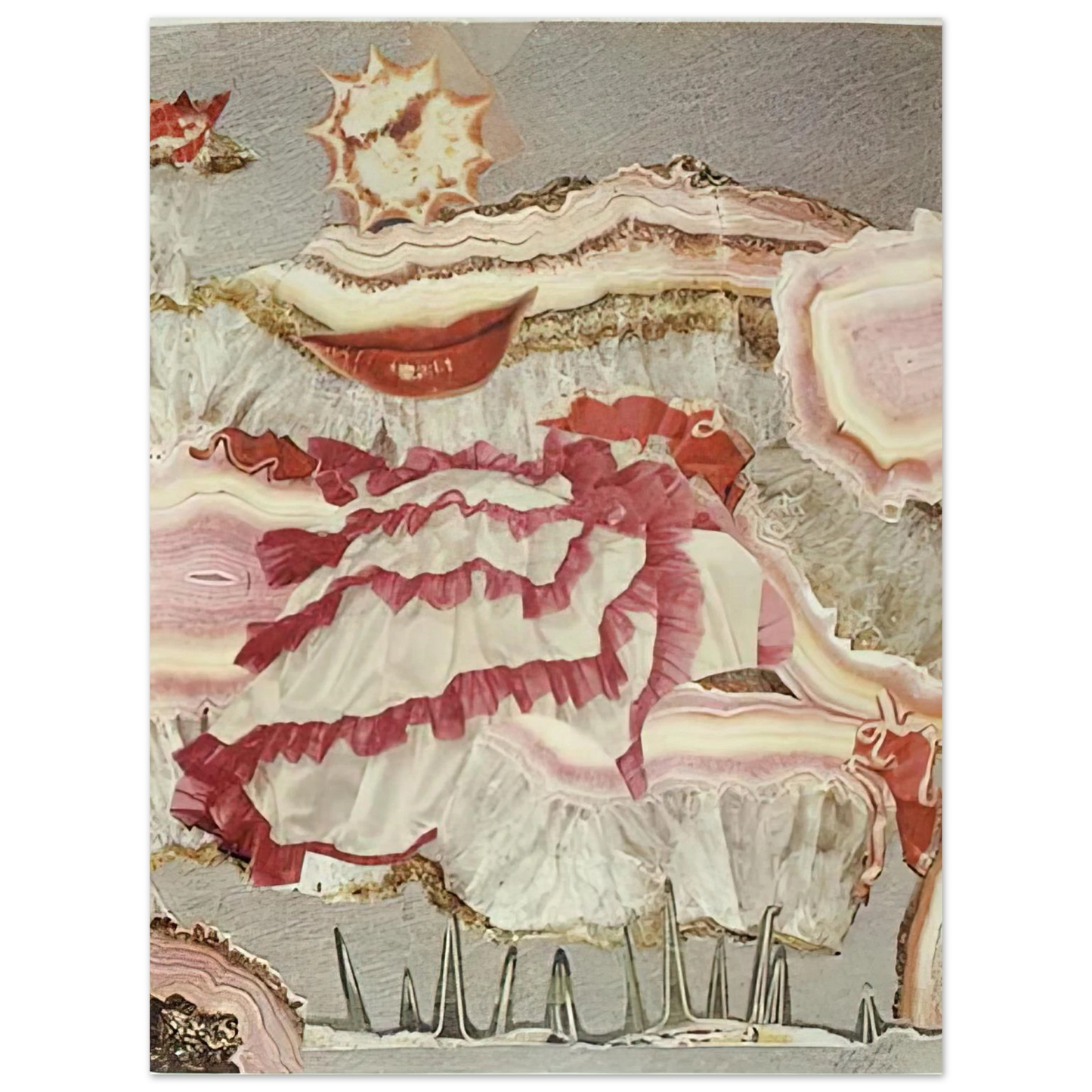 Hannah Hoch - AROUND A RED MOUTH 1967  75x100 cm / 30x40inches Fine Art Poster