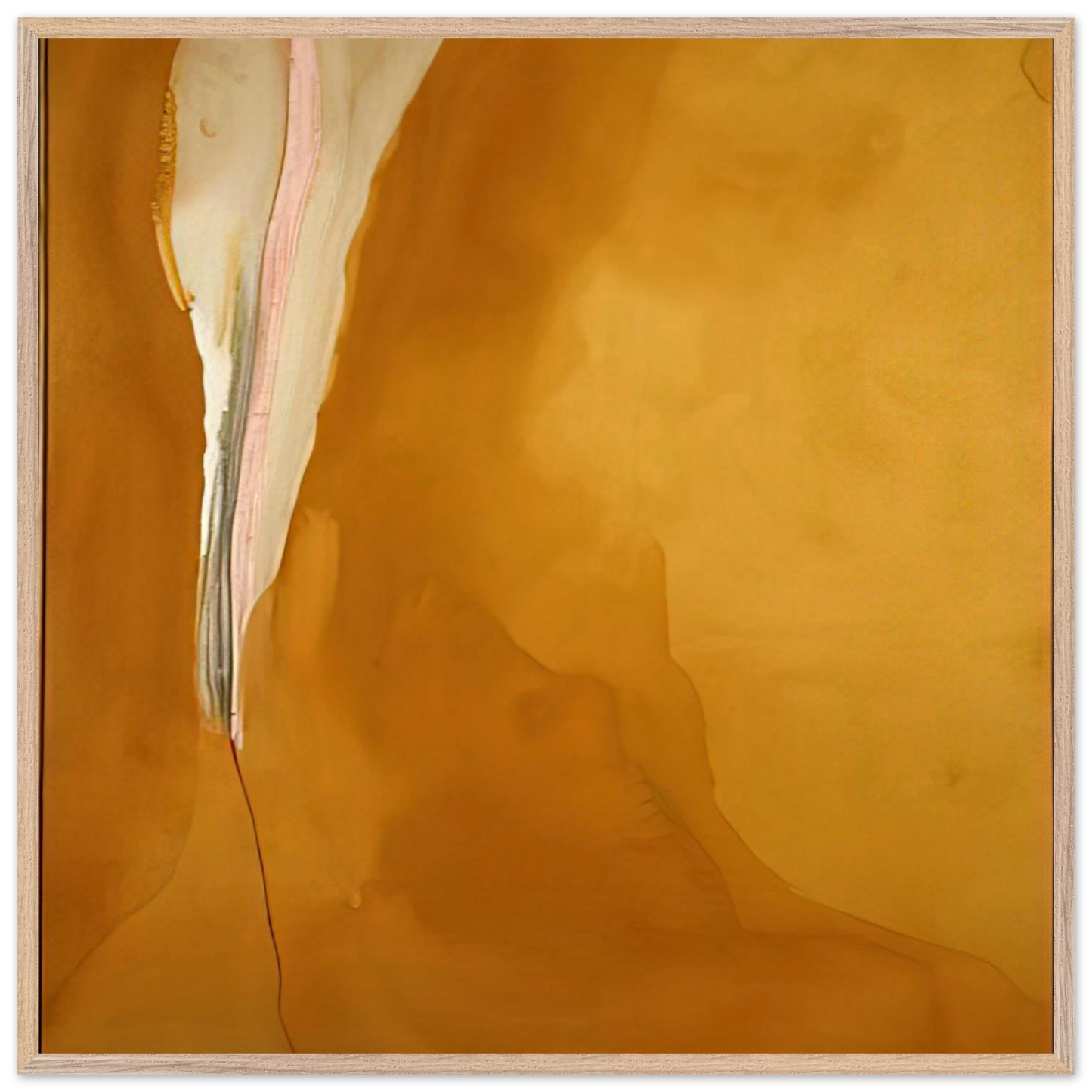Helen Frankenthaler - Coral Wedge - 1972 Wall art - 21x29.7 cm / 8x12" - Premium Wooden Framed Poster With Fine Art Paper-canvas - Black frame