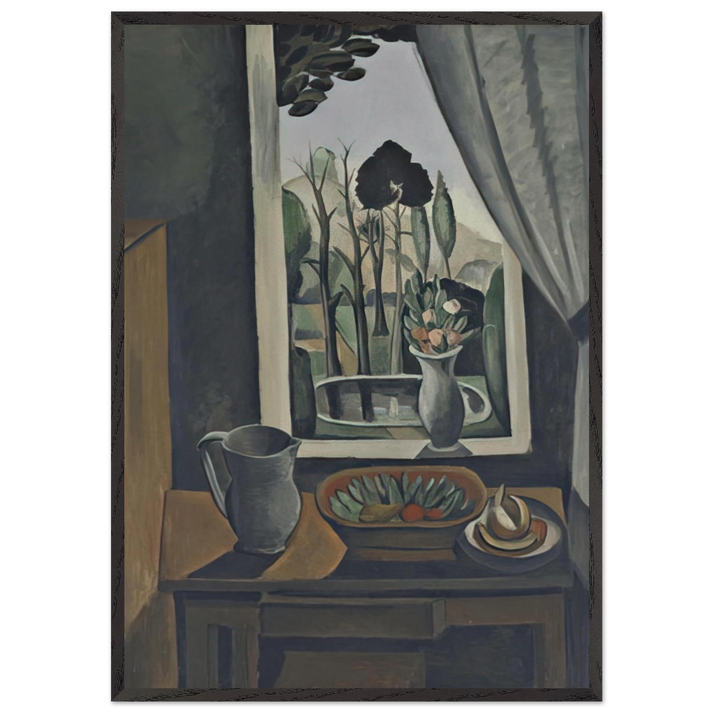 WINDOW AT VERS 1912 - Andre Derain 70x100 cm / 28x40 inches Framed Art Print – Black Wooden Frame