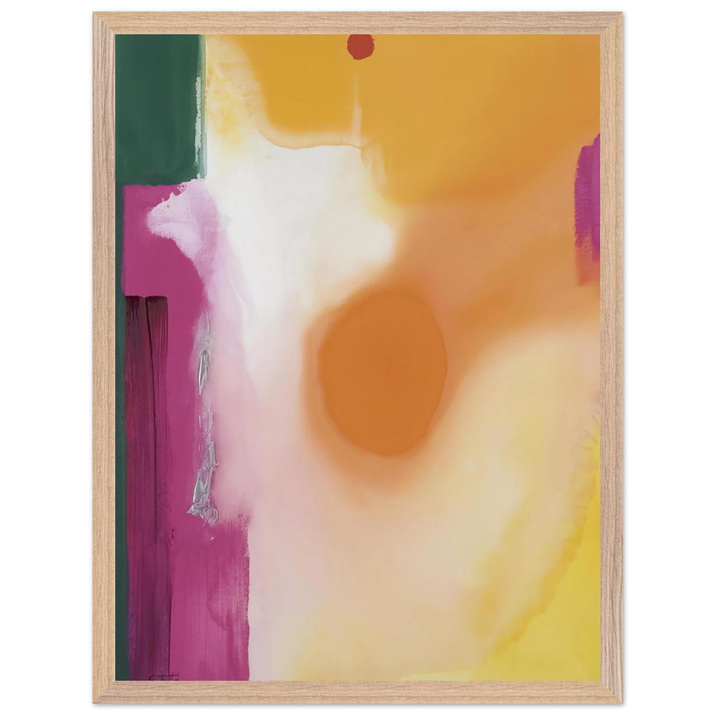 Helen Frankenthaler - Bullseye - 1989 Wall art - 45x60 cm / 18x24 inches - Premium Wooden Framed Poster With Fine Art Paper-canvas - Wood frame