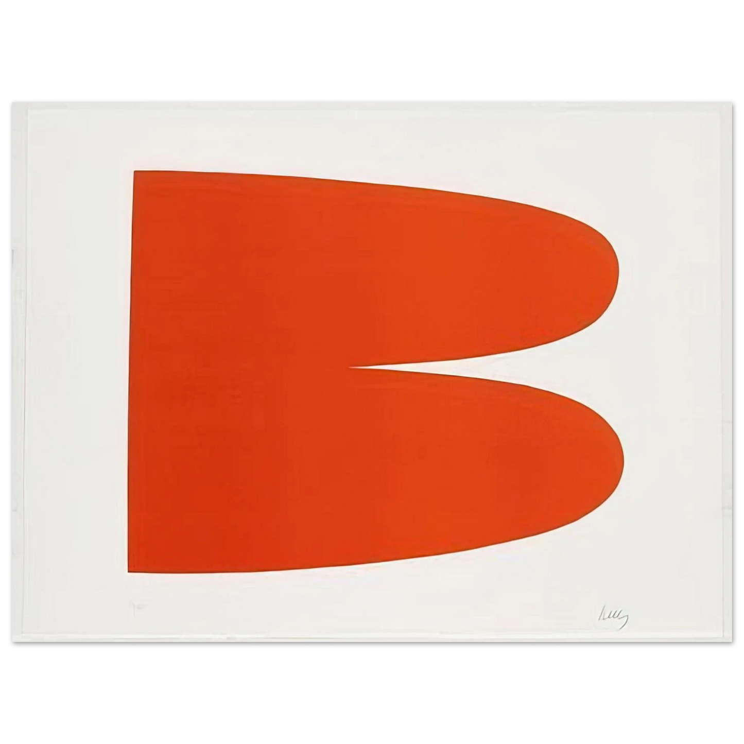 Ellsworth Kelly - Red-Orange from the Suite of Twenty-Seven Color Lithographs  75x100 cm / 30x40inches Fine Art Poster