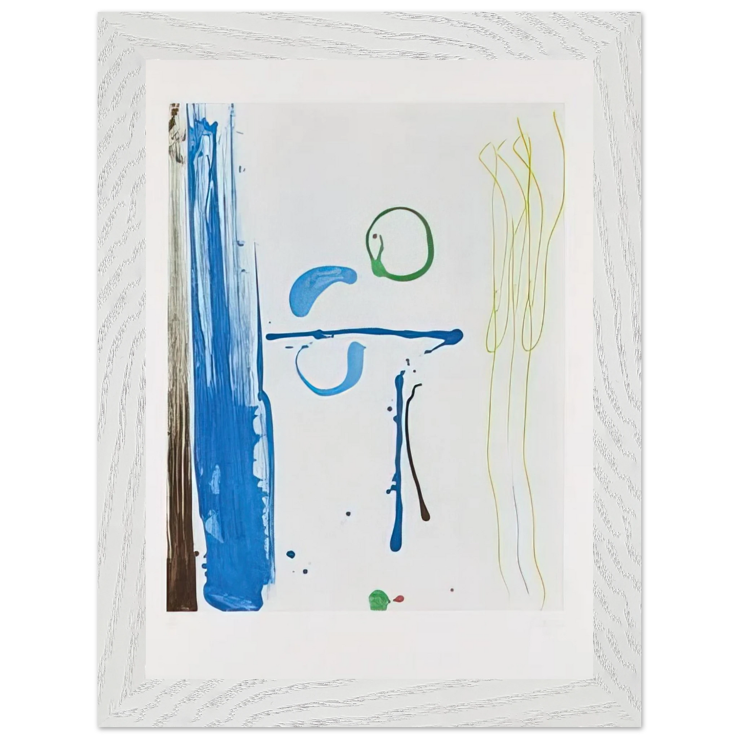 Helen Frankenthaler - Sunshine After Rain - 1987 Wall art - 70x70 cm / 28x28 inches - Premium Wooden Framed Poster With Fine Art Paper-canvas - White frame