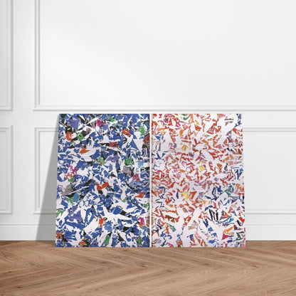 Blanc - Tachisme - Simon Hantai Brushed Aluminum Print - 70x100 cm / 28x40 inches | Simon Hantai Aluminum Print | Simon Hantai Prints