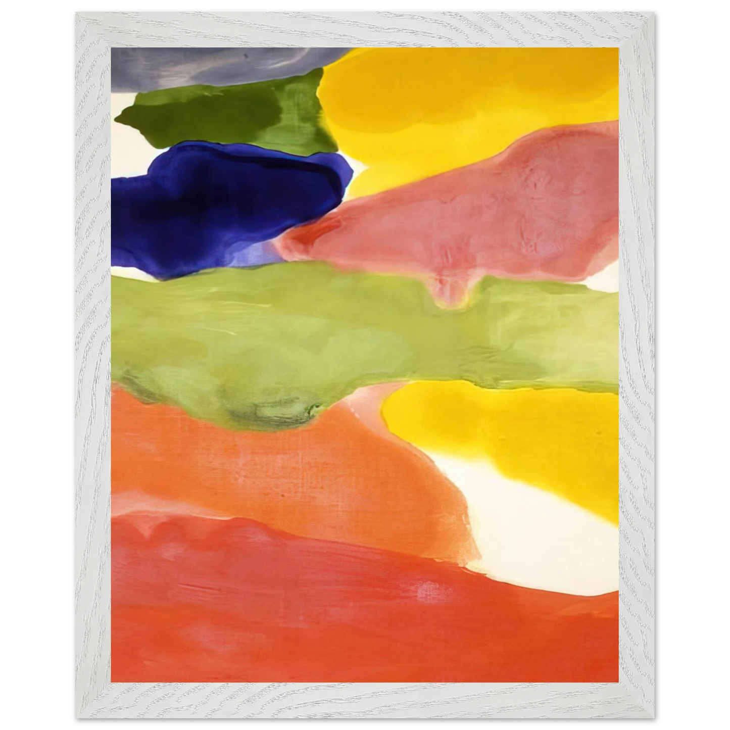 Helen Frankenthaler - Tutti-Fruitti - 1966 Wall art - 28x43  cm / XL (11x17 inches) - Premium Wooden Framed Poster With Fine Art Paper-canvas - Black frame